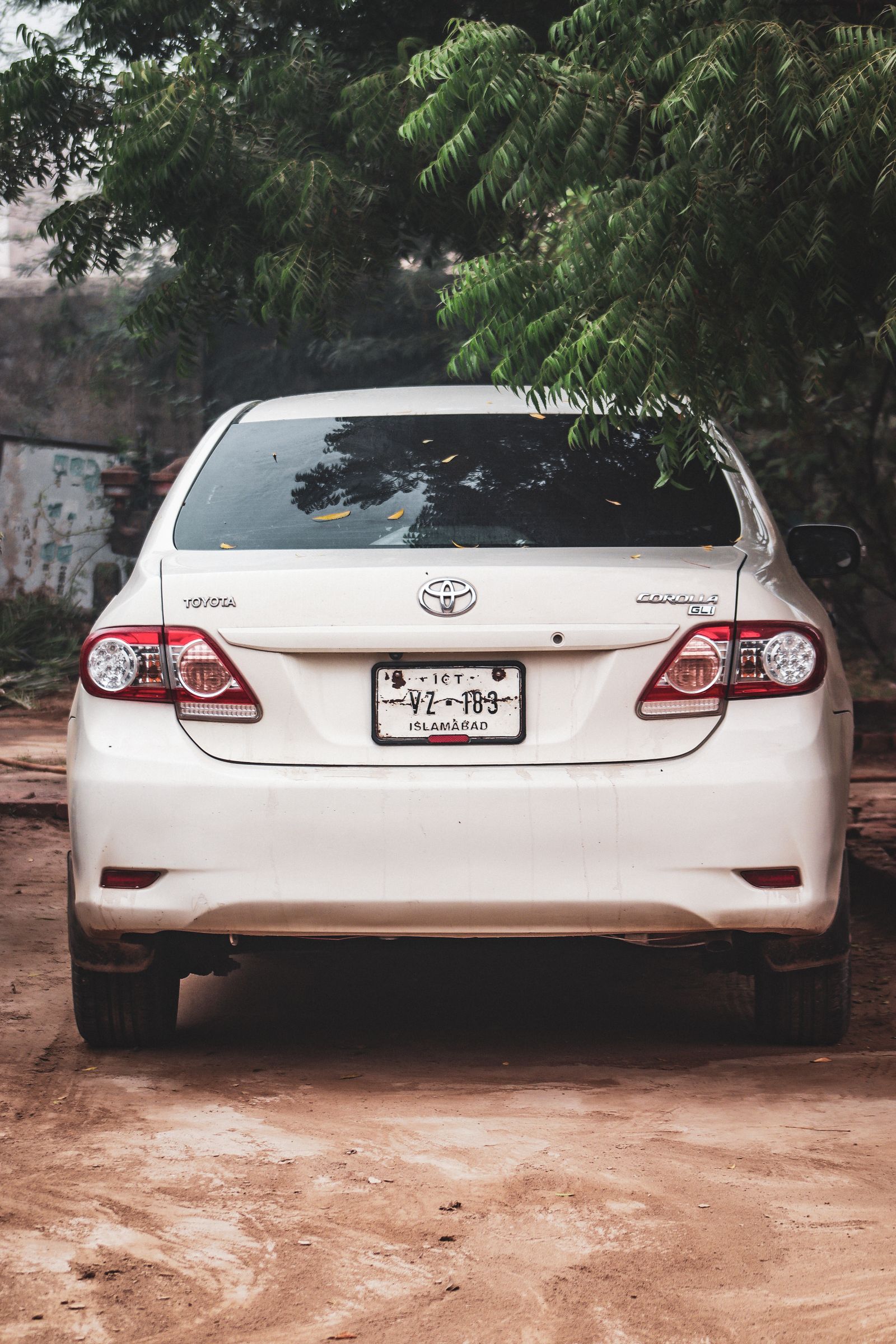 White Toyota Corolla sedan