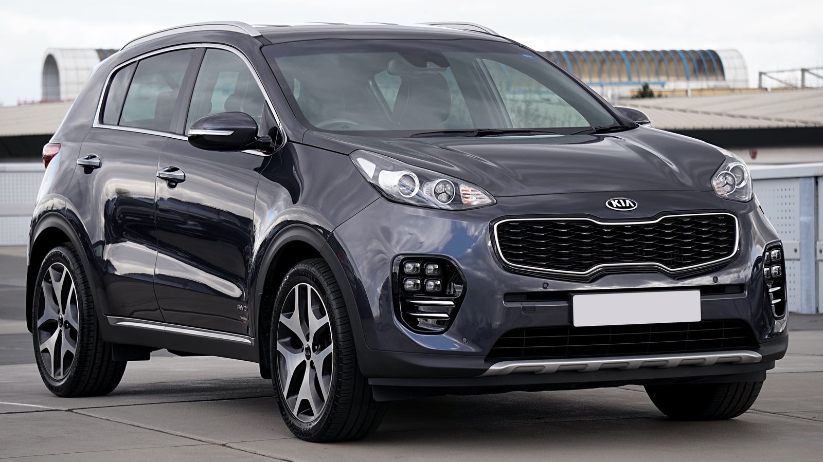 Dark gray Kia Sportage SUV